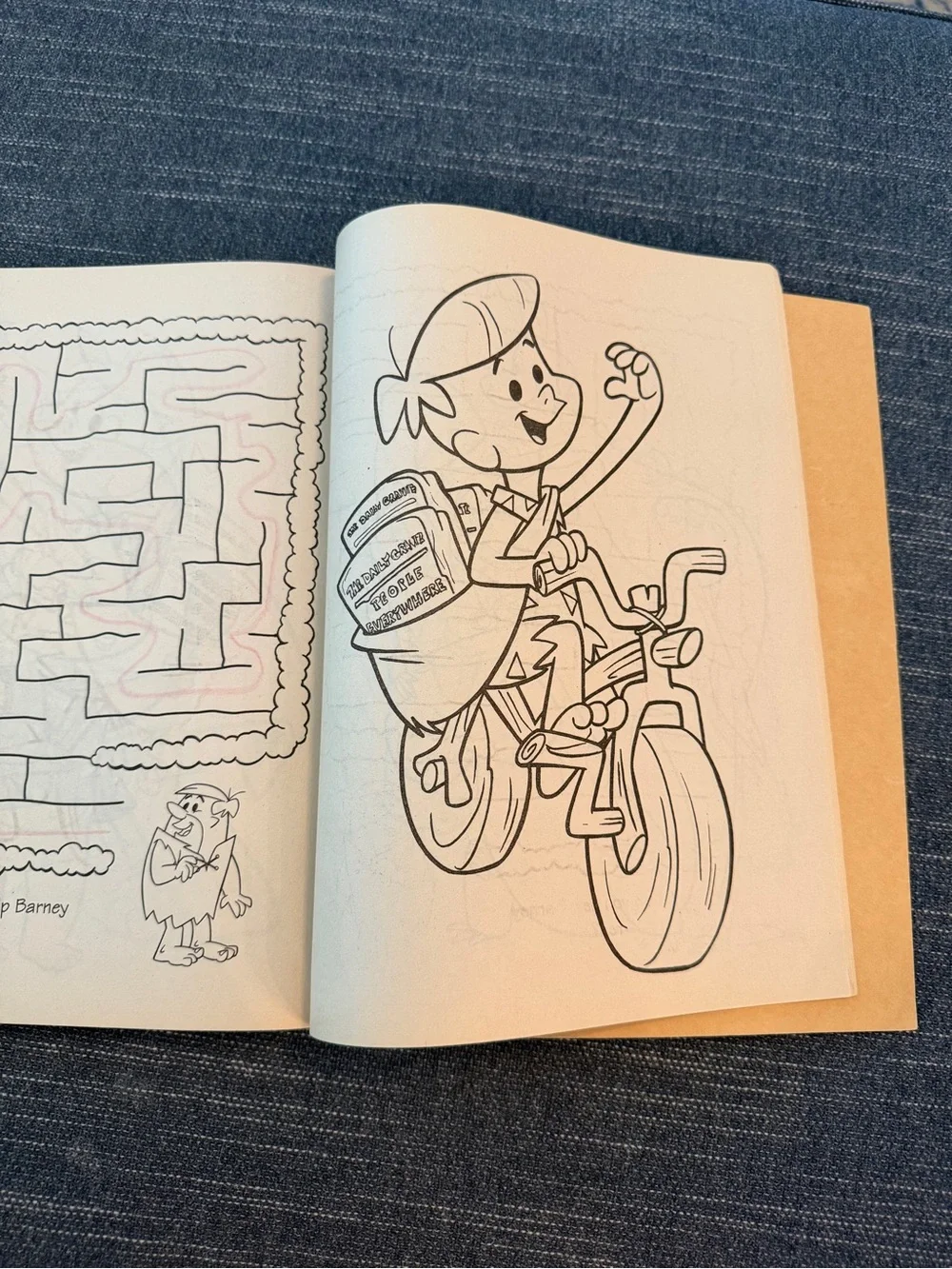 Vintage 1994 Flintstones Coloring Activity Book Fred Wilma Pebbles Barney